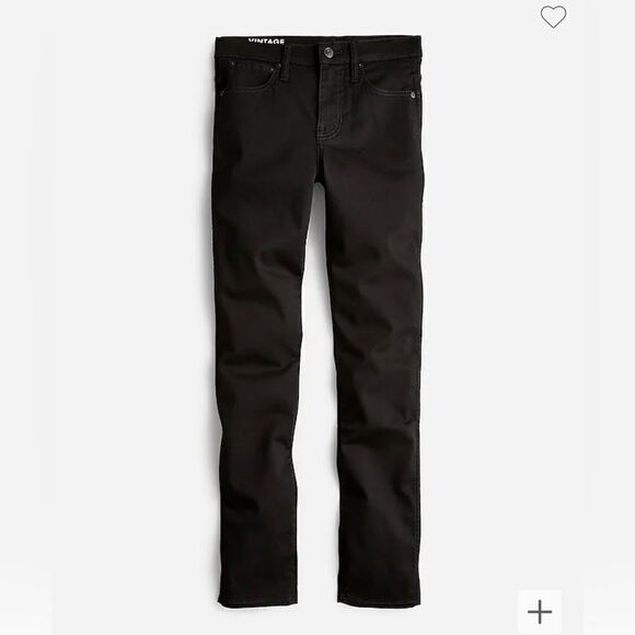 J.Crew 9” mid-rise vintage slim-straight jean in Stay Black Wash Size 26 - Picture 3 of 12